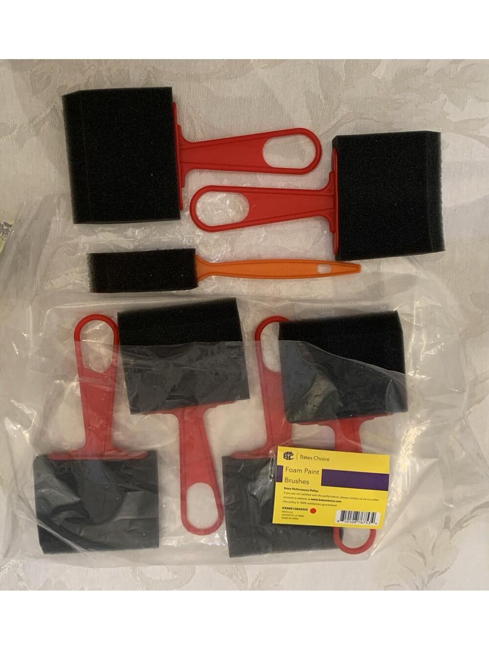 7 Various Bates Choice Foam Paint Brushes